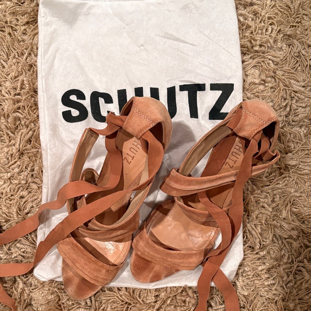 SCHUTZ Women's Brown Strappy Heels